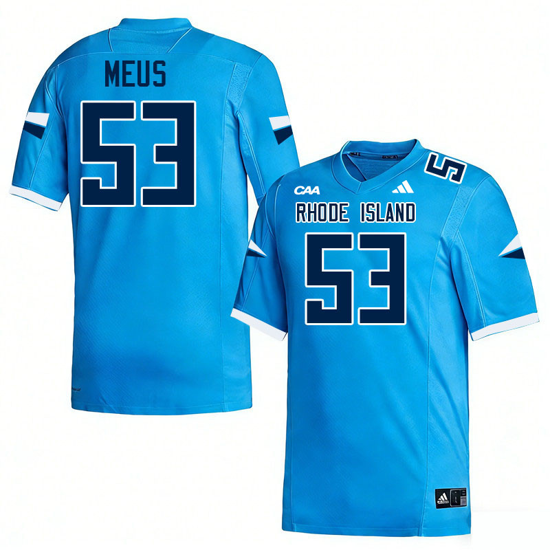 Rhode Island Rams #53 Moses Meus College Football Jerseys,Uniforms-Keaney Blue